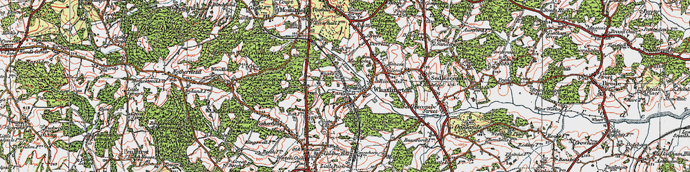 Old map of Whatlington in 1921
