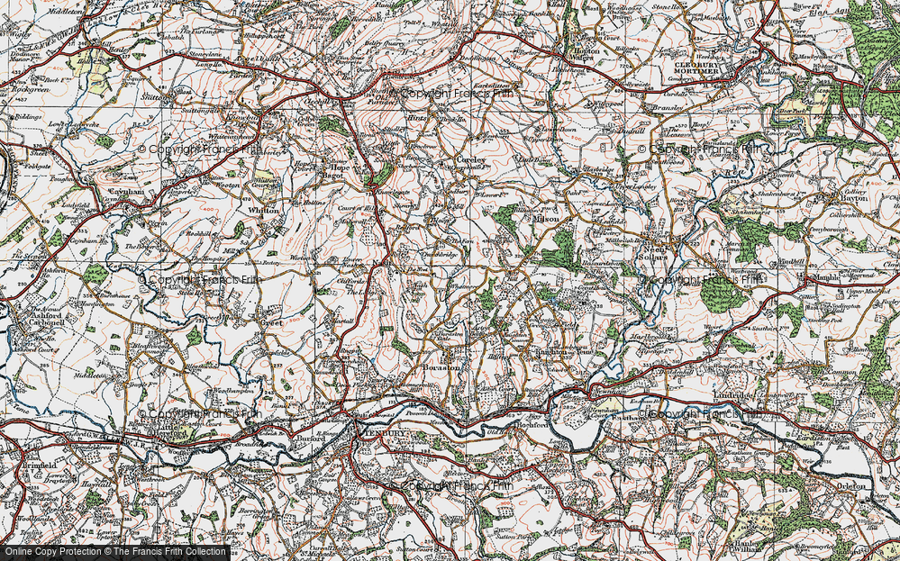 Old Map of Whatmore, 1920 in 1920