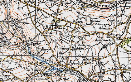 Old map of Wheal Baddon in 1919