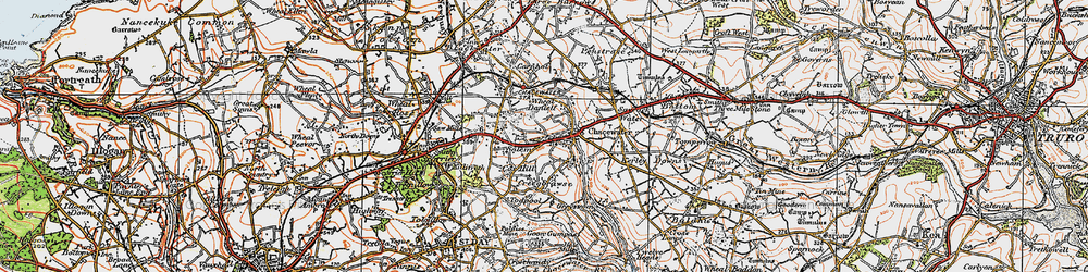 Old map of Wheal Busy in 1919
