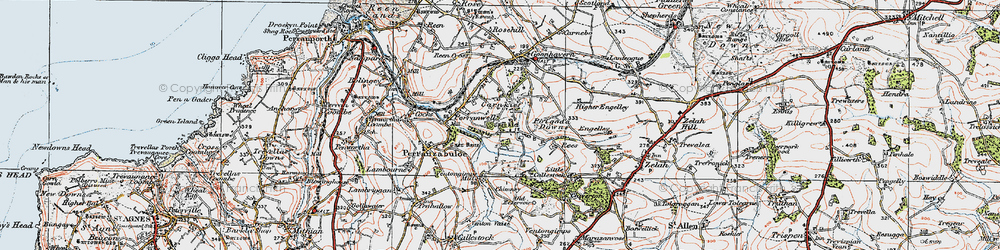 Old map of Wheal Frances in 1919