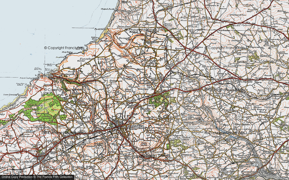 Old Map of Wheal Rose, 1919 in 1919