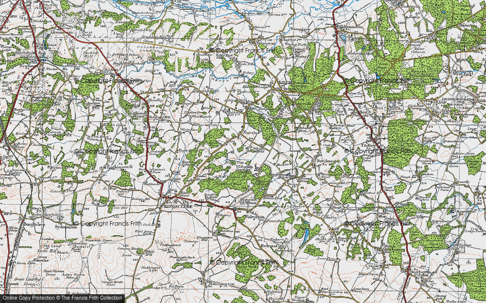 Old Map of Wheat Hold, 1919 in 1919