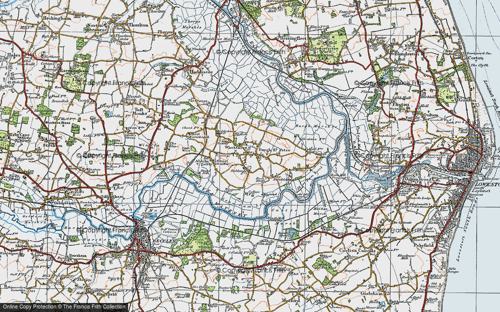 Old Map of Wheatacre, 1921 in 1921