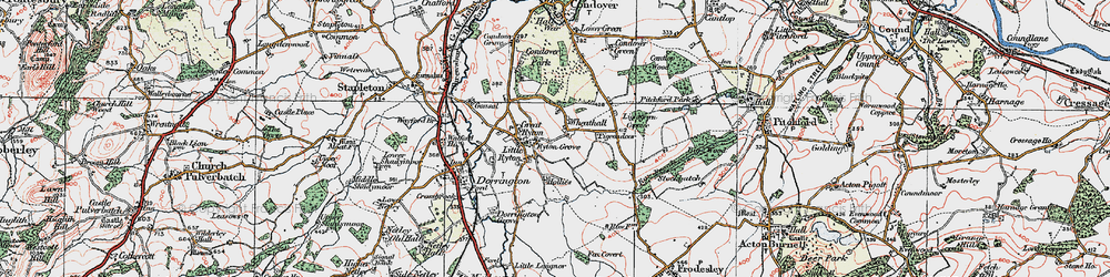 Old map of Lightgreen Coppice in 1921