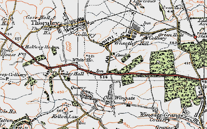 Old map of Wheatley Hill in 1925