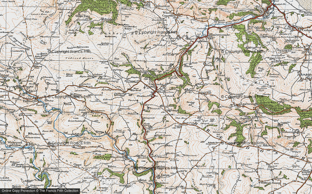 Old Map of Historic Map covering White Moor in 1919