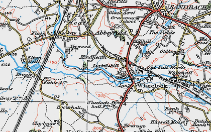 Old map of Abbeyfields in 1923