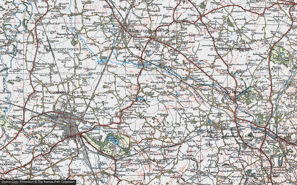 Old Map of Wheelock Heath, 1923 in 1923