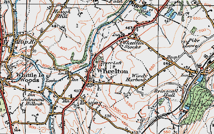 Old map of Wheelton in 1924