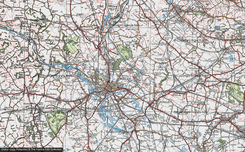 Old Map of Whelley, 1924 in 1924