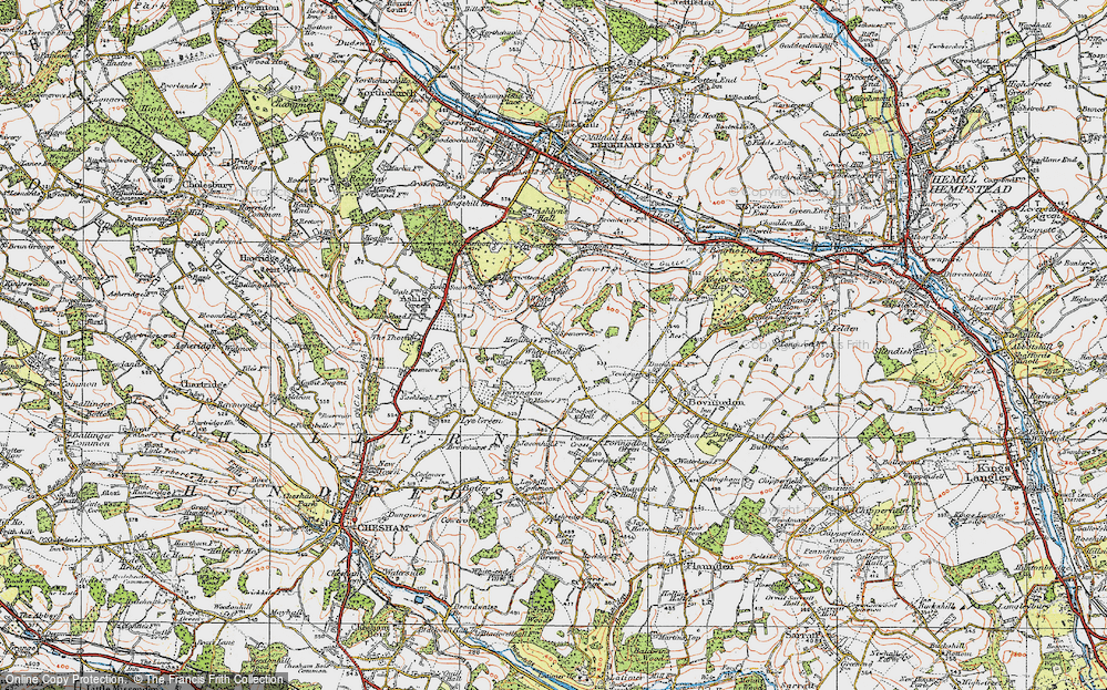 Old Map of Whelpley Hill, 1920 in 1920