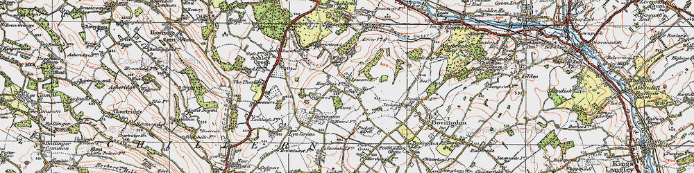 Old map of Ashlyn's Hall in 1920