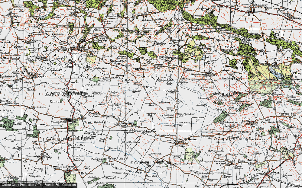 Old Map of Whenby, 1924 in 1924