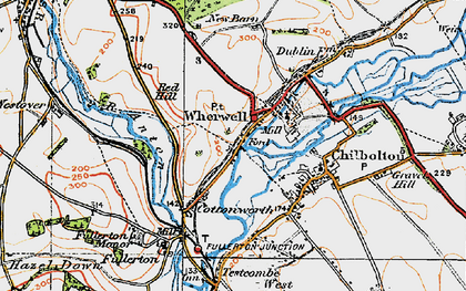Old map of Wherwell in 1919