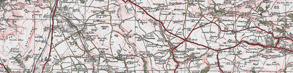Old map of Peak District National Park in 1923