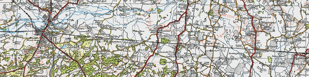 Old map of Whetsted in 1920