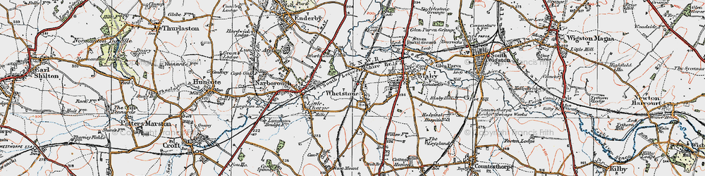Old map of Whetstone in 1921