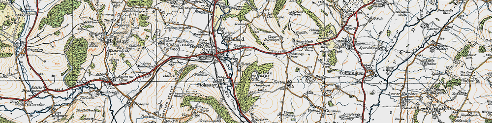 Old map of Whettleton in 1920
