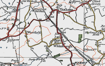 Old map of Whinburgh in 1921
