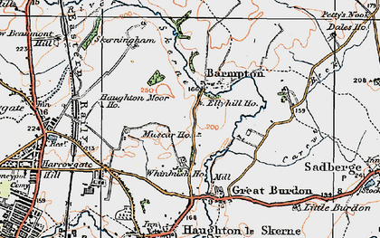 Old map of Whinfield in 1925