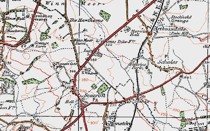 Old map of Whinmoor in 1925