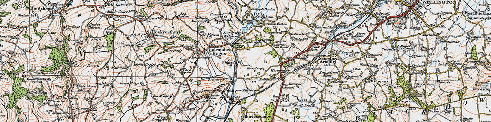 Old map of Broadways in 1919
