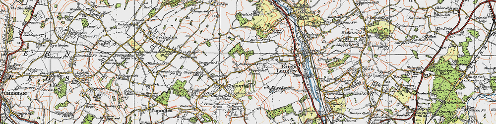 Old map of Whippendell Bottom in 1920