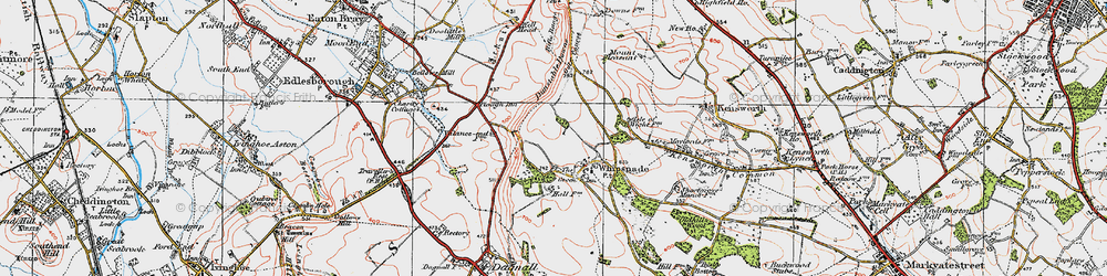Old map of Whipsnade in 1920