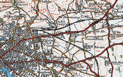 Old map of Whipton in 1919