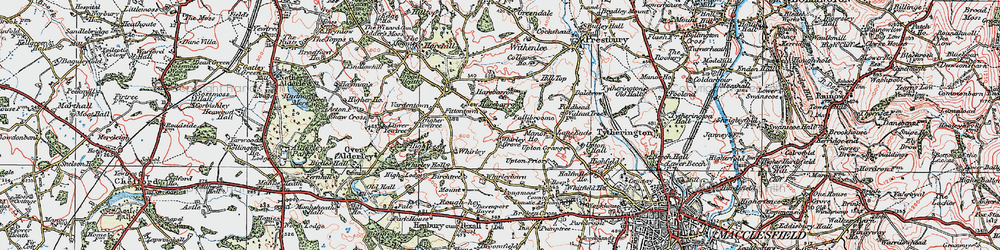 Old map of Whirley Grove in 1923