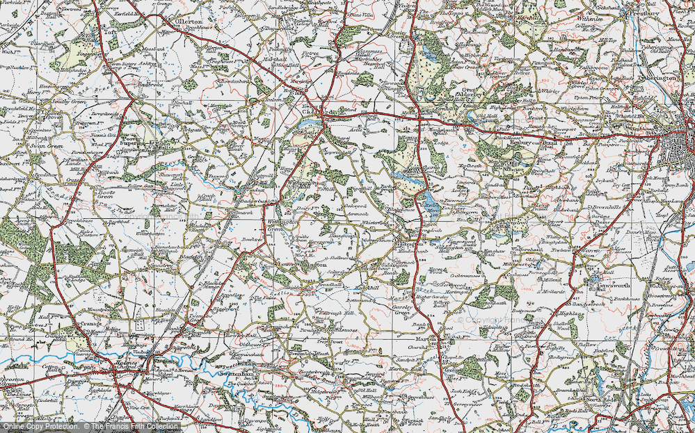 Old Map of Whisterfield, 1923 in 1923