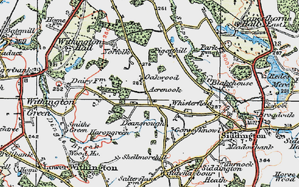 Old map of Whisterfield in 1923