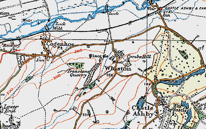 Old map of Whiston in 1919