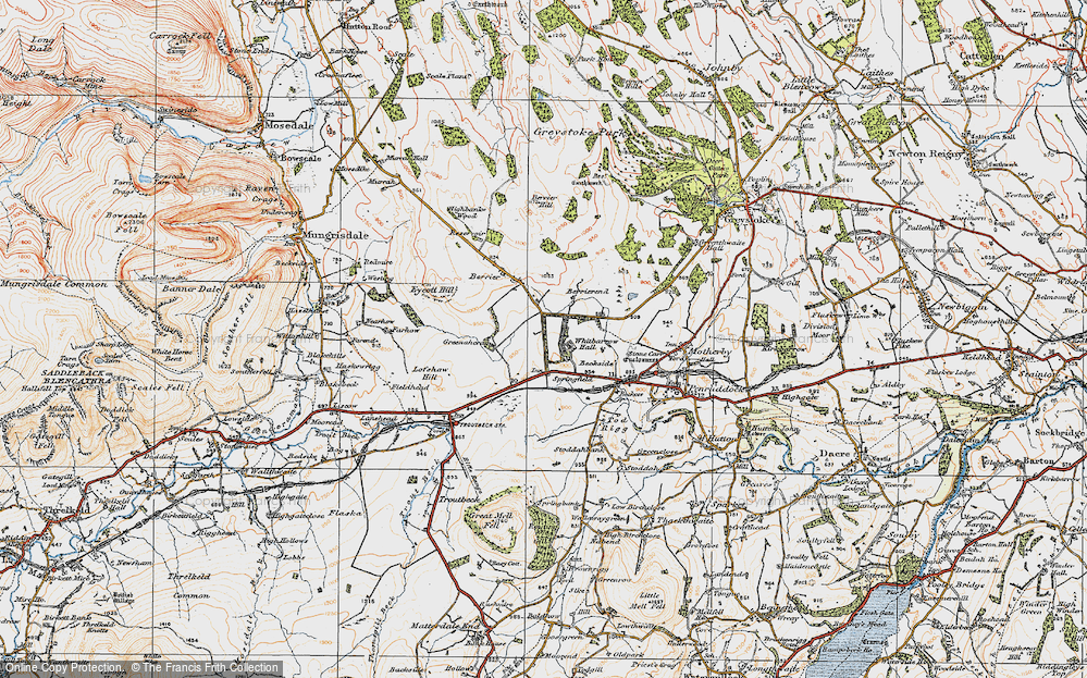 Old Map of Whitbarrow Village, 1925 in 1925