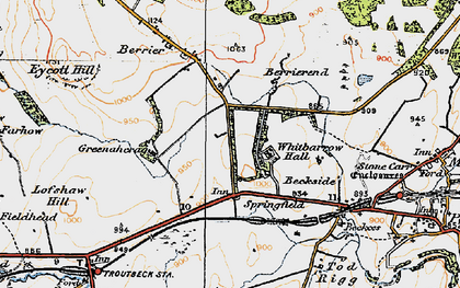 Old map of Whitbarrow Village in 1925