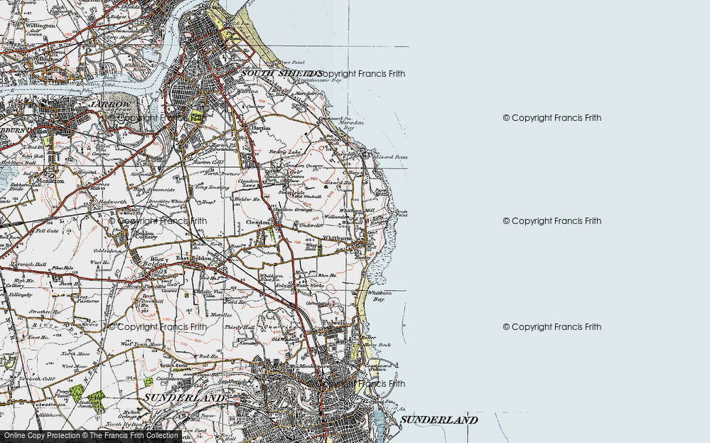 Old Map of Whitburn, 1925 in 1925
