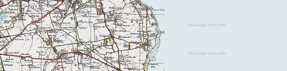 Old map of Whitburn in 1925