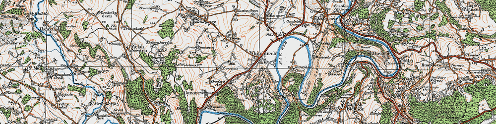 Old map of Whitchurch in 1919