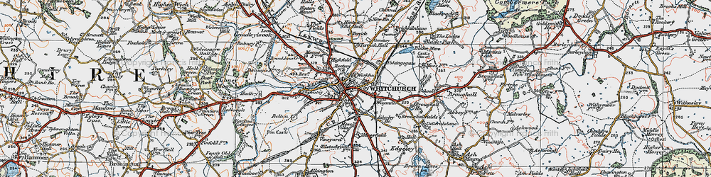 Old map of Whitchurch in 1921