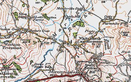 Old map of Whitchurch Canonicorum in 1919