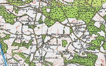 Old map of Whitchurch Hill in 1919