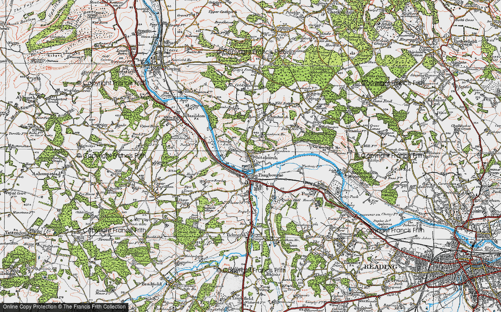 Old Map of Whitchurch-on-Thames, 1919 in 1919