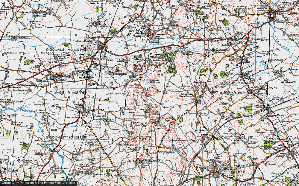 Old Map of Whitcombe, 1919 in 1919