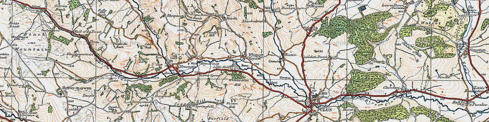 Old map of Whitcott Keysett in 1920