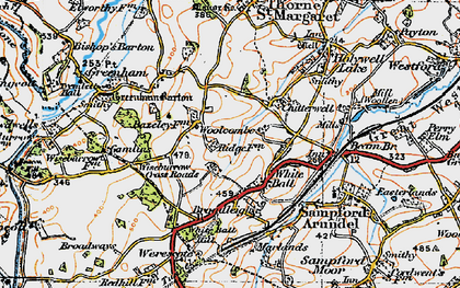 Old map of Woolcombe in 1919