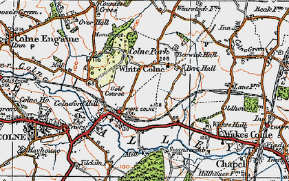 Old map of White Colne in 1921
