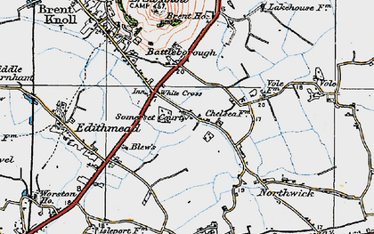 Old map of Battleborough in 1919