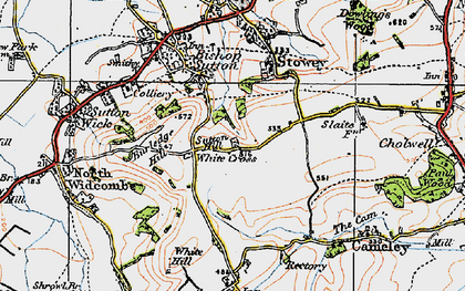 Old map of White Cross in 1919
