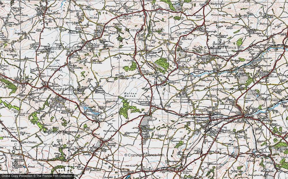 Old Map of White Cross, 1919 in 1919